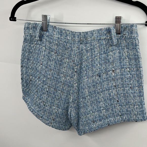 🆕 Generation Love Faye Tweed Knit Shorts Light Blue Multi With Pockets - Picture 11 of 13
